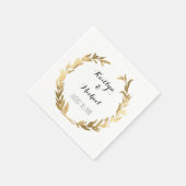 Imitats Gold Olive Leaf Laurel Wreath Bridge Empfa Serviette (Ecke)