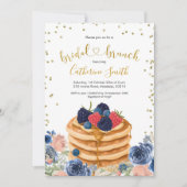 Imitats Gold Pancake Bridal Brunch Einladung (Vorderseite)
