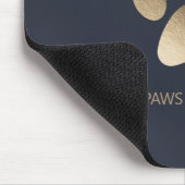 Imitats Gold Paw Print auf der großen Marine Mousepad (Ecke)