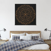 Imitats Gold Pearl Bead Mandala Leinwanddruck (Insitu (Schlafzimmer))