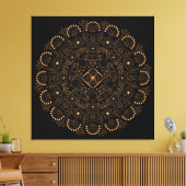 Imitats Gold Pearl Bead Mandala Leinwanddruck (Insitu (Wohnzimmer))