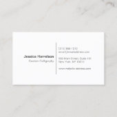 Imitats Gold Pen Nib Logo II Kalligrafen, Schrifts Visitenkarte (Rückseite)