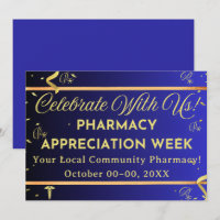 Imitats Gold Pharmacy Appreciation Grußkarte