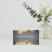Imitats Gold Pinsel Slate Textur Visitenkarte (Stehend Vorderseite)