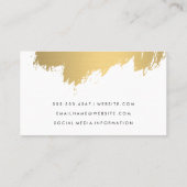 Imitats Gold Pinsel Slate Textur Visitenkarte (Rückseite)