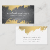 Imitats Gold Pinsel Slate Textur Visitenkarte (Vorne/Hinten)