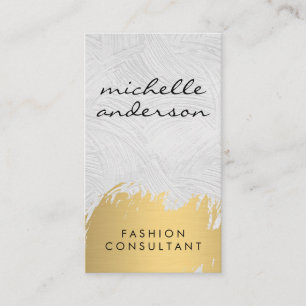 Imitats Gold Pinselgrau   Fashionist Visitenkarte