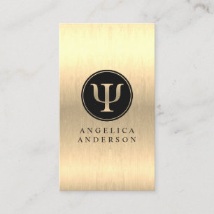 Imitats Gold Psychologe Psi Symbol Business Card Visitenkarte