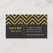 Imitats Gold Scheren Haarschnitt Haarschnitt Styli Visitenkarte (Rückseite)