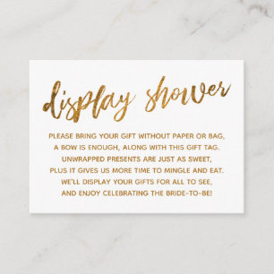 Imitats Gold Script Display Brautparty Geschenkkar Begleitkarte