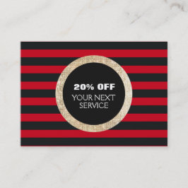 Imitats Gold Sequins Haarsalon Gutschein 3 Rabattkarte