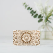 Imitats Gold Shimmer Mandala Visitenkarte (Stehend Vorderseite)