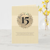 Imitats Gold Siegel Meilenstein Angestelltenjubilä Karte (Gelbe Blume)