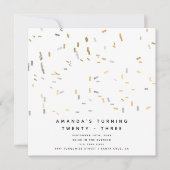 Imitats Gold Silver Moderne Sprinklen Erwachsene G Einladung (Vorderseite)