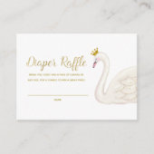 Imitats Gold Swan Diaper Raffle Ticket Begleitkarte (Vorderseite)