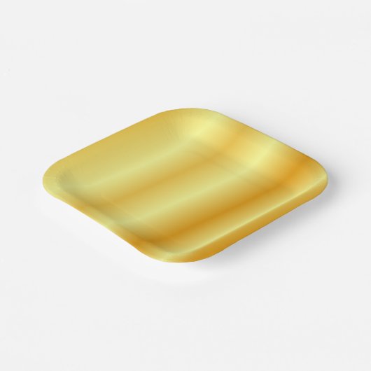 Imitats Gold Template Trendy Elegant Glamour Pappteller (Gewinkelt)