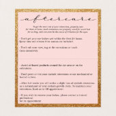 Imitats Gold und Blush Pink Lashes Visitenkarten (Innenseite Aufgefaltet)