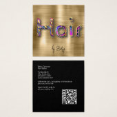 Imitats Gold und Juwel tönt Frisur Stylist Busines (Vorne & Hinten)