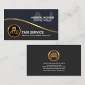 Imitats Gold Wave Monogram Initial Taxi Treiber Visitenkarte (Vorne/Hinten)