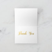 IMITATS GOLD WEDD DANKE MIT FOTO NOTECARD (Innenseite)