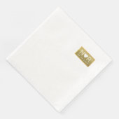 Imitats Gold Wedding Luxuriöse Serviette (Ecke)