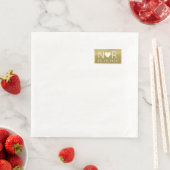 Imitats Gold Wedding Luxuriöse Serviette (Beispiel)