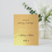 Imitats Gold Wedding Platzkarte (Stehend Vorderseite)