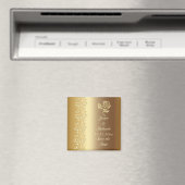 Imitats Gold Wedding Rose und Herz Save the Date Magnet (In Situ (Geschirrspüler))