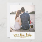 Imitats Gold Wedding Save the Date Foto (Vorderseite)
