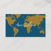 Imitats Gold Weltkarte Agent Tourismus Visitenkarte (Vorderseite)