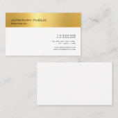 Imitats Gold White Modern Beruflich Minimalistisch Visitenkarte (Vorne/Hinten)
