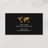Imitats Gold World Map Agent Schwarz Visitenkarte (Rückseite)
