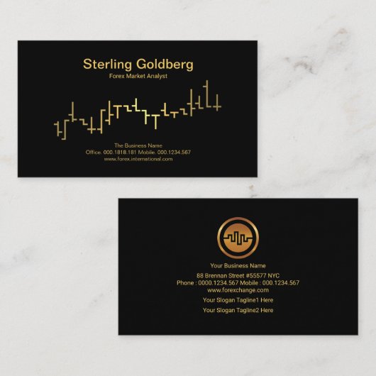 Imitats Goldbörse Devisenhändler Visitenkarte (Vorne/Hinten)