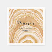 Imitats Golden Agate 21. Geburtstag Serviette (Vorderseite)