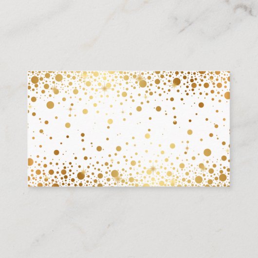 Imitats Golden Foil Confetti Dots Elegante Platzka Platzkarte (Rückseite)