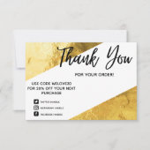 Imitats Golden Foil Geometric Media Beilage Danke (Vorderseite)