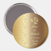 Imitats Golden Wedding Hearts und Rose Save the Da Magnet (Vorderseite/Rückseite)