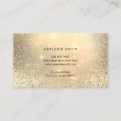 IMITATS Goldener Glitzer eleganter Lotus Visitenkarte (Rückseite)