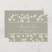 Imitats Goldmagen Grüne Eukalyptus Grüne Dankeskarte (Vorne/Hinten)