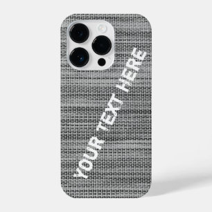 Imitats Graue Fabric iPhone Case mit benutzerdefin 14 Pro Hülle