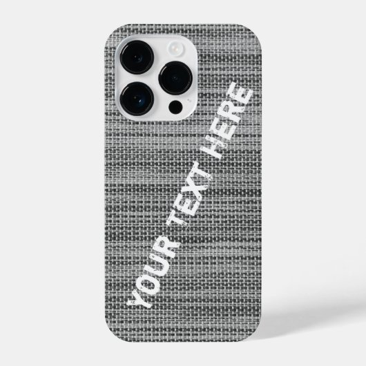 Imitats Graue Fabric iPhone Case mit benutzerdefin Hülle (Rückseite)