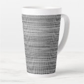 Imitats Gray Fabric Latte Tasse (Rechte Ecke)