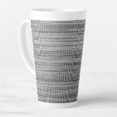 Imitats Gray Fabric Latte Tasse (Linke Ecke)