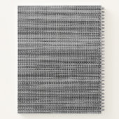 Imitats Gray Fabric Notebook Notizblock (Rückseite)