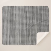 Imitats Gray Fabric Sherpa Blanket Sherpadecke (Vorderseite (Horizontal))