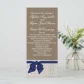 IMITATS Hochzeitsprogramm für Burlap und Marinesol Programm (Stehend Vorderseite)