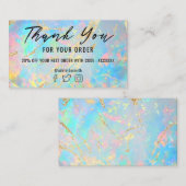 IMITATS holografischer Opal-Stein danke Visitenkarte (Vorne/Hinten)