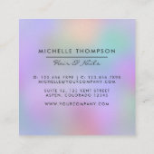 Imitats Holographic Boho Quadratische Visitenkarte (Rückseite)