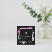 Imitats Holographic Boho Quadratische Visitenkarte (Stehend Vorderseite)