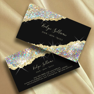 Imitats Holographic Glitzer Business Card Visitenkarte